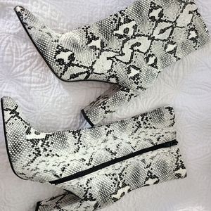 Snakeskin Booties